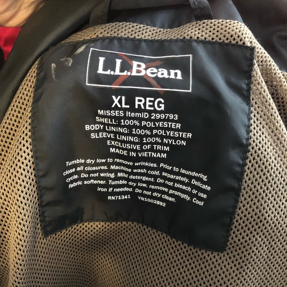 L l bean rain windbreaker coat size xl - Picture 4 of 4